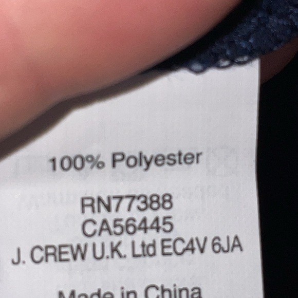 •J CREW•NWOT NAVY SWISS DOT TEXTURE SHEER KEYHOLE BUTTON CHEST BLOUSE SIZE SMALL - Picture 8 of 10